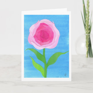 Valentine's Day Card - Pink Rose
