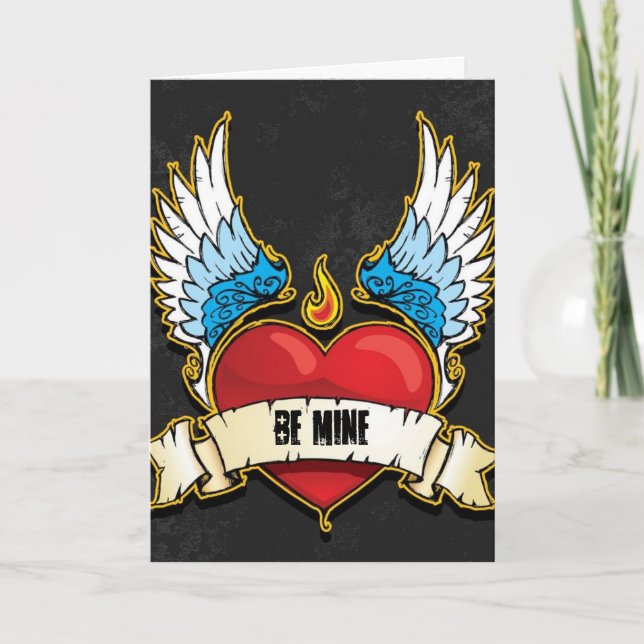 Valentine's Day Card- Punk Heart Holiday Card (Front)