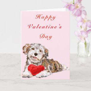 Valentine's Day Card Puppy Love Your Name Text