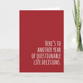 Valentines Day Card - Questionable Decisions