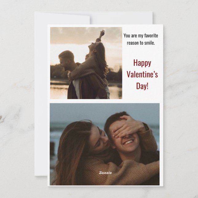 Valentine's Day card, romantic card, love card (Back)