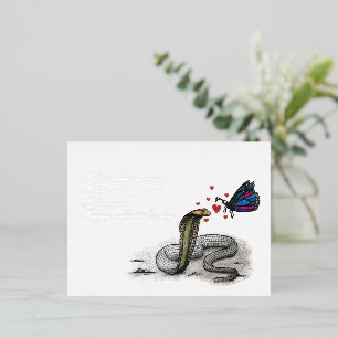 Valentine's Day Card – Snake and Butterfly love