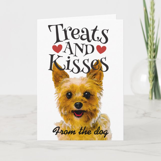 Valentine's Day card treats and kisses  (Front)