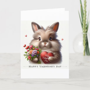 Valentine's Day card with a bunny
