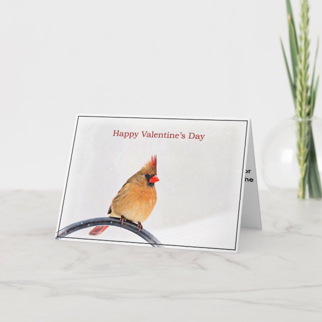 Valentine's Day Card with a Cardinal (Front)