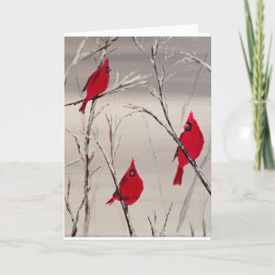 Valentine's Day Card with Cardinals