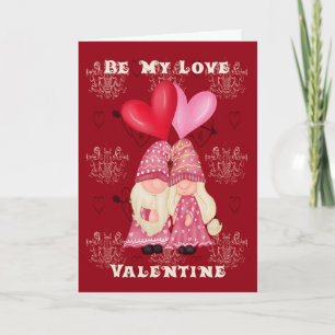 Valentine's Day Card with Gnomes in Love