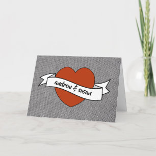 Valentine's Day card with Tattoo heart