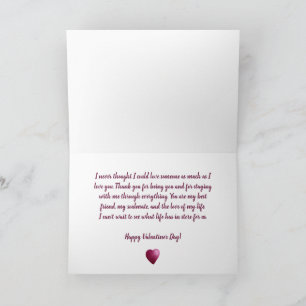 Valentine's Day Card with Two Watercolor Hearts