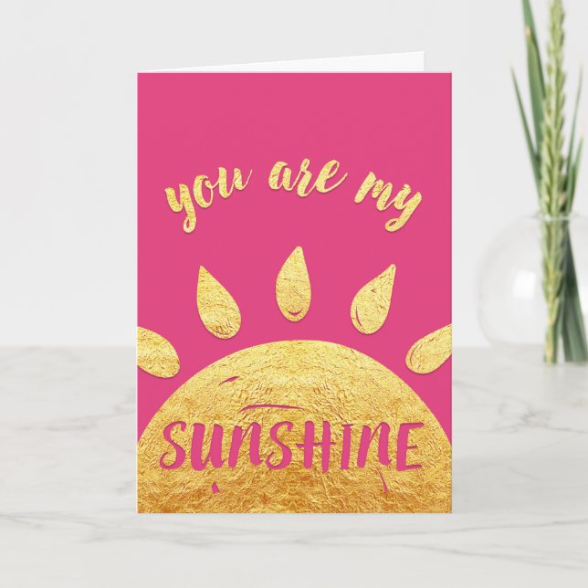 Valentine's Day Card - You Are My Sunshine (Front)