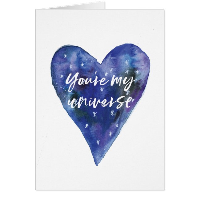 Valentines Day card, You're my universe (Front)