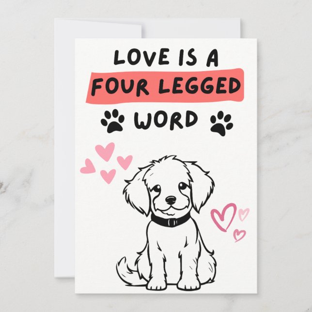 Valentines Day Cards From Dog For Her (Front)