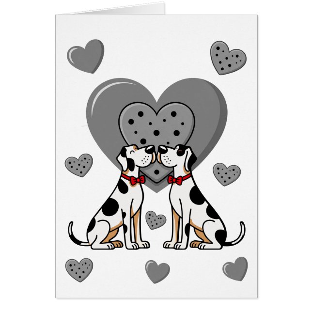 valentines day cards Great Dane (Front)