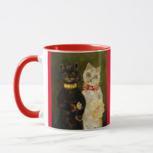 VALENTINE'S DAY CAT COUPLE LOUIS WAIN COFFEE MUG