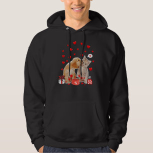 Valentines Day Cat Dog Lover Cat Dog Dad Mum T Sh Hoodie