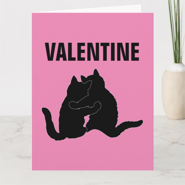 VALENTINE'S DAY CAT GREETING CARDS, ALL 9 LIVES CA CARD (Front)