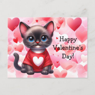 Valentine's Day Cat Postcard