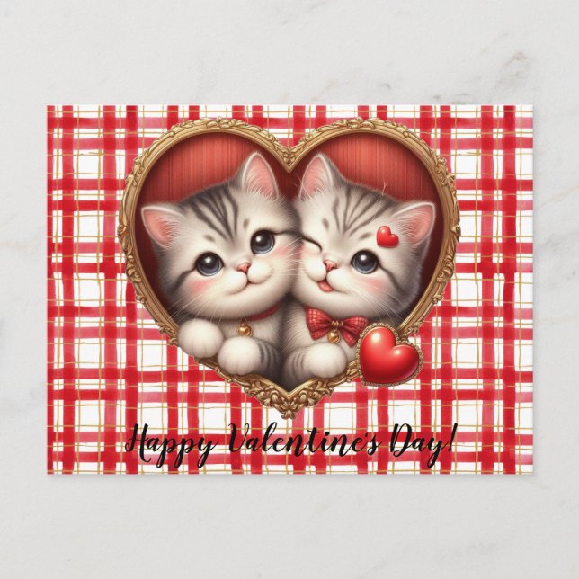 Valentine's Day Cat Postcard (Front)