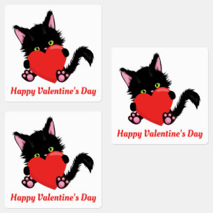 Valentine's Day Cat with Heart 