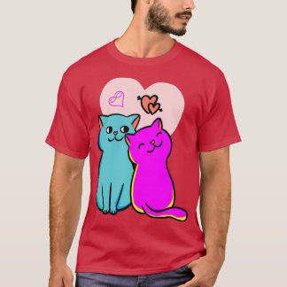 valentines day cats (3) T-Shirt