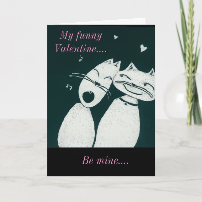 Valentine's Day cats Holiday Card (Front)