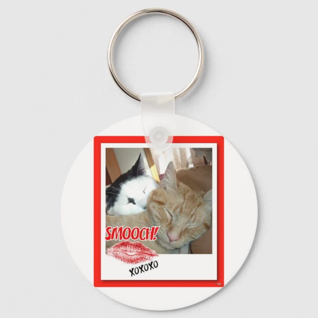 Valentine's Day Cats Key Ring (Front)