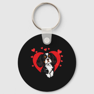 Valentine's Day Cavalier King Charles Spaniel Key Ring