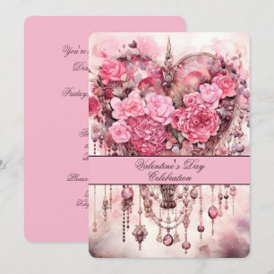 Valentine's Day Celebration Floral Heart Wreath