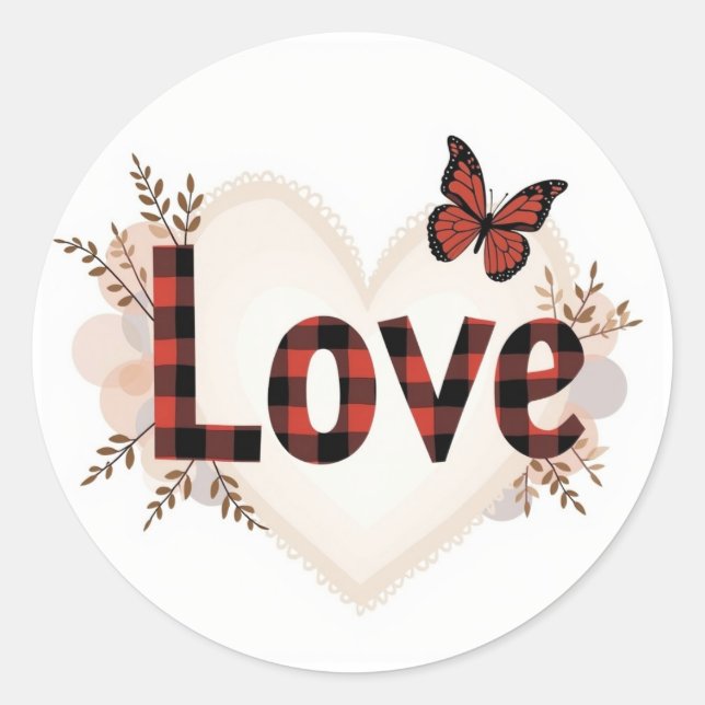 Valentine's Day celebration of Love  Classic Round Sticker (Front)