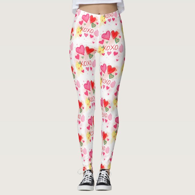 Valentine's Day celebration of Love Leggings (Front)
