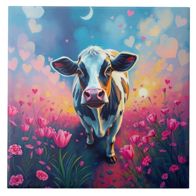 Valentine's Day Ceramic Decorative Tile (Front)