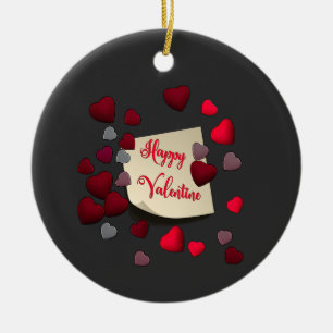 Valentine's Day Ceramic Ornament