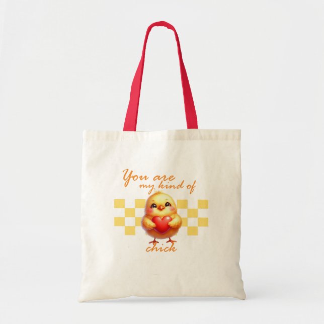 Valentine's Day Chick Tote Bag (Front)