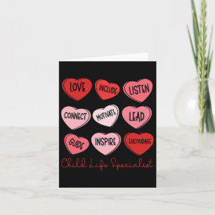 Valentine's Day Child Life Specialist Cute Hearts Card