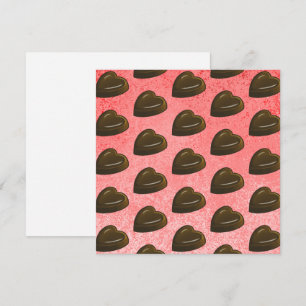Valentine's Day Chocolate Heart Pattern Card