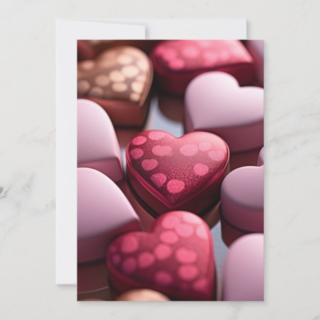 Valentine's Day Chocolates Holiday Card (Front)