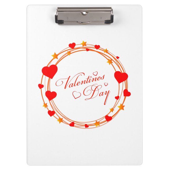Valentine's Day Circle Design-25695 Clipboard (Front)