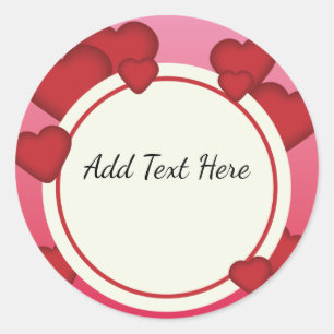 Valentines Day Classic Round Sticker