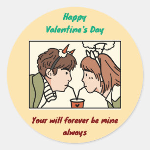 Valentine's Day Classic Round Sticker