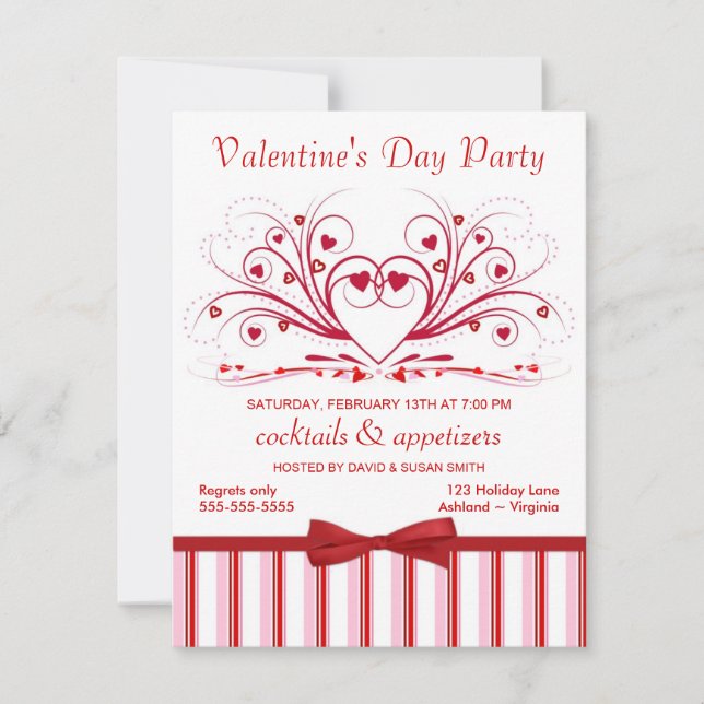 Valentine's Day Cocktail Party Invitations (Front)