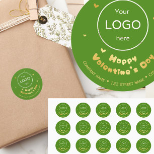 Valentine's day company shop logo green Sticker