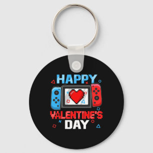Valentines Day Controller Video Game Heart Boy Tod Key Ring