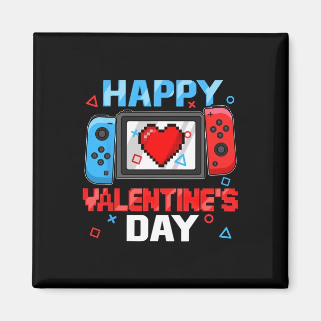Valentines Day Controller Video Game Heart Boy Tod Magnet (Front)
