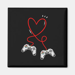 Valentines Day Controllers Heart Video Game Gamer  Magnet