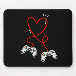 Valentines Day Controllers Heart Video Game Gamer Mouse Mat