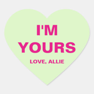 Valentine's Day Conversation Heart Sticker