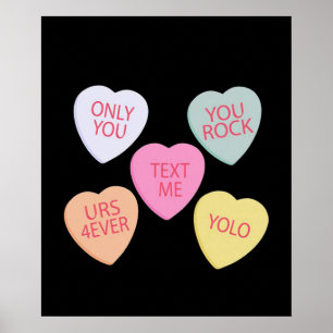 Valentine's Day Conversation Hearts Poster