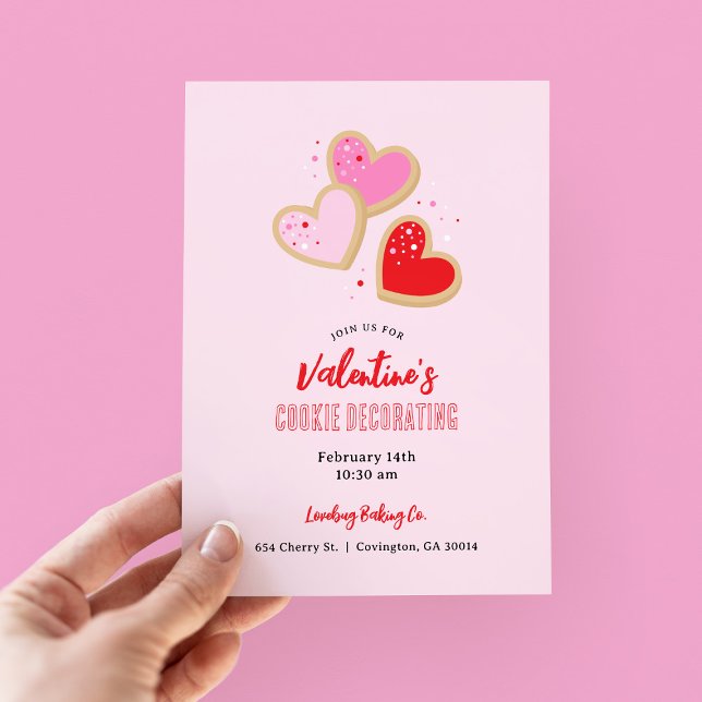 Valentine's Day Cookie Decorating Party Invitation (Creator Uploaded)