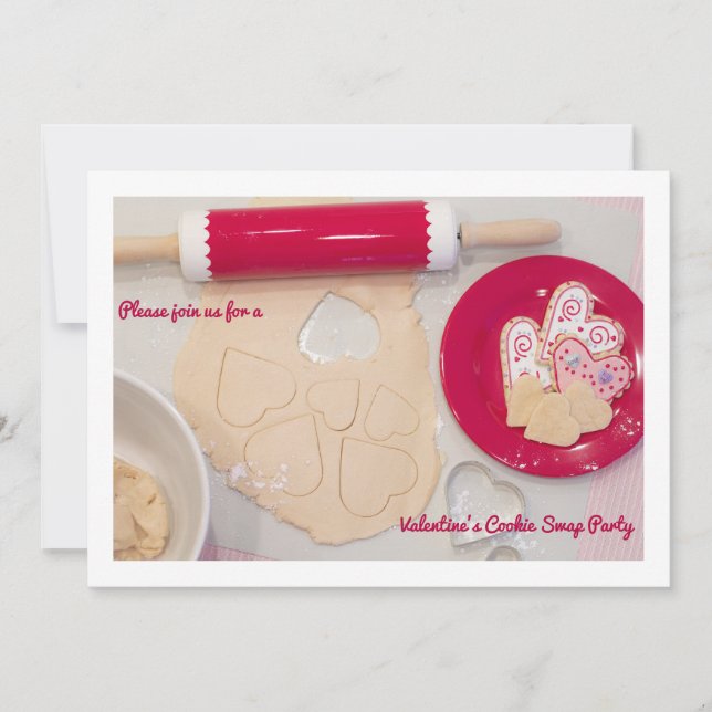 Valentine's Day Cookie Swap Party  Invitation (Front)