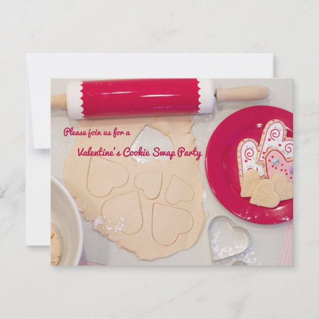 Valentine's Day Cookie Swap Party Invitation (Front)